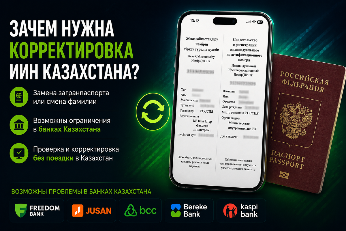 Зачем нужна корректировка ИИН Казахстана?